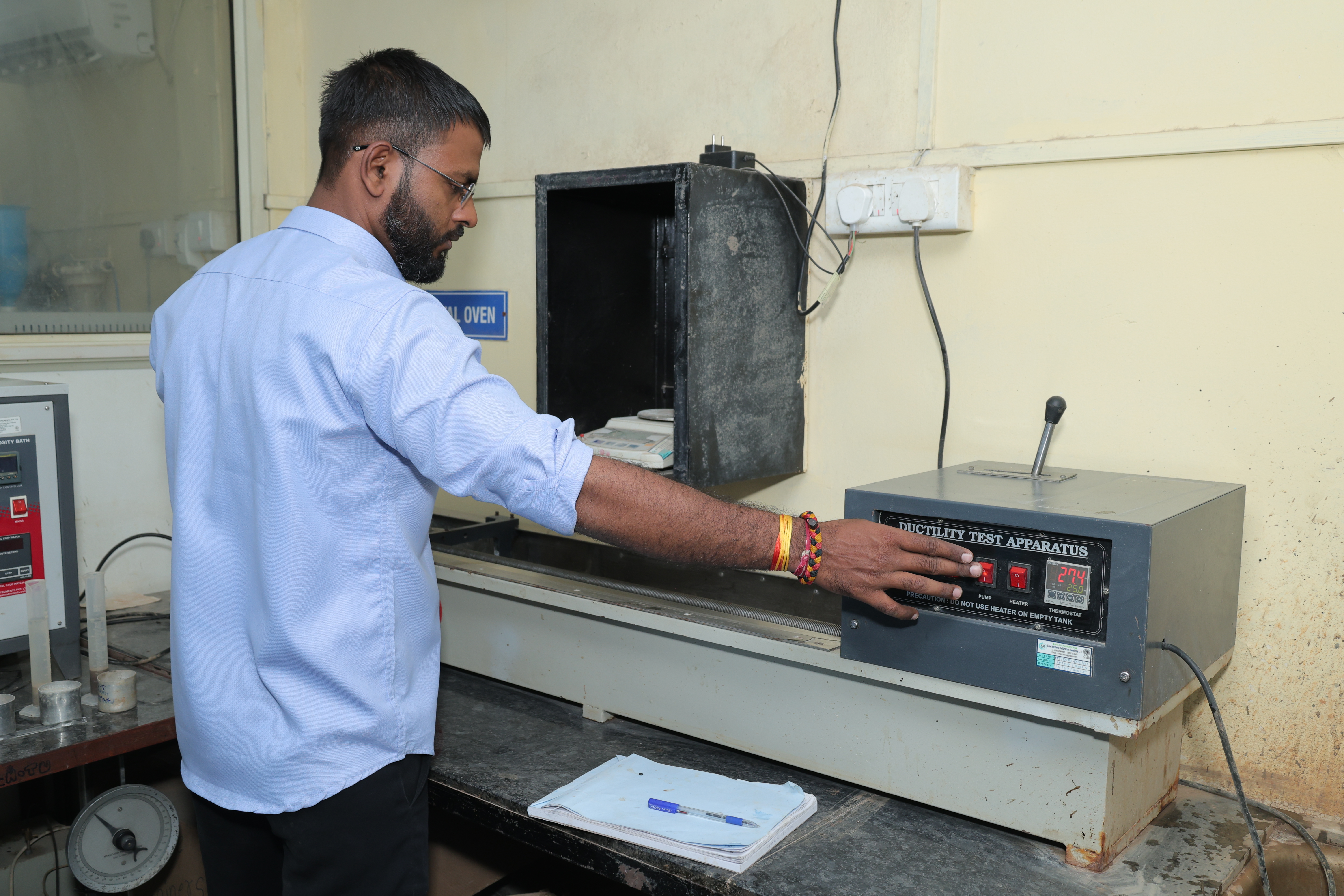 Bitumen testing services for highways and infrastructure projects.