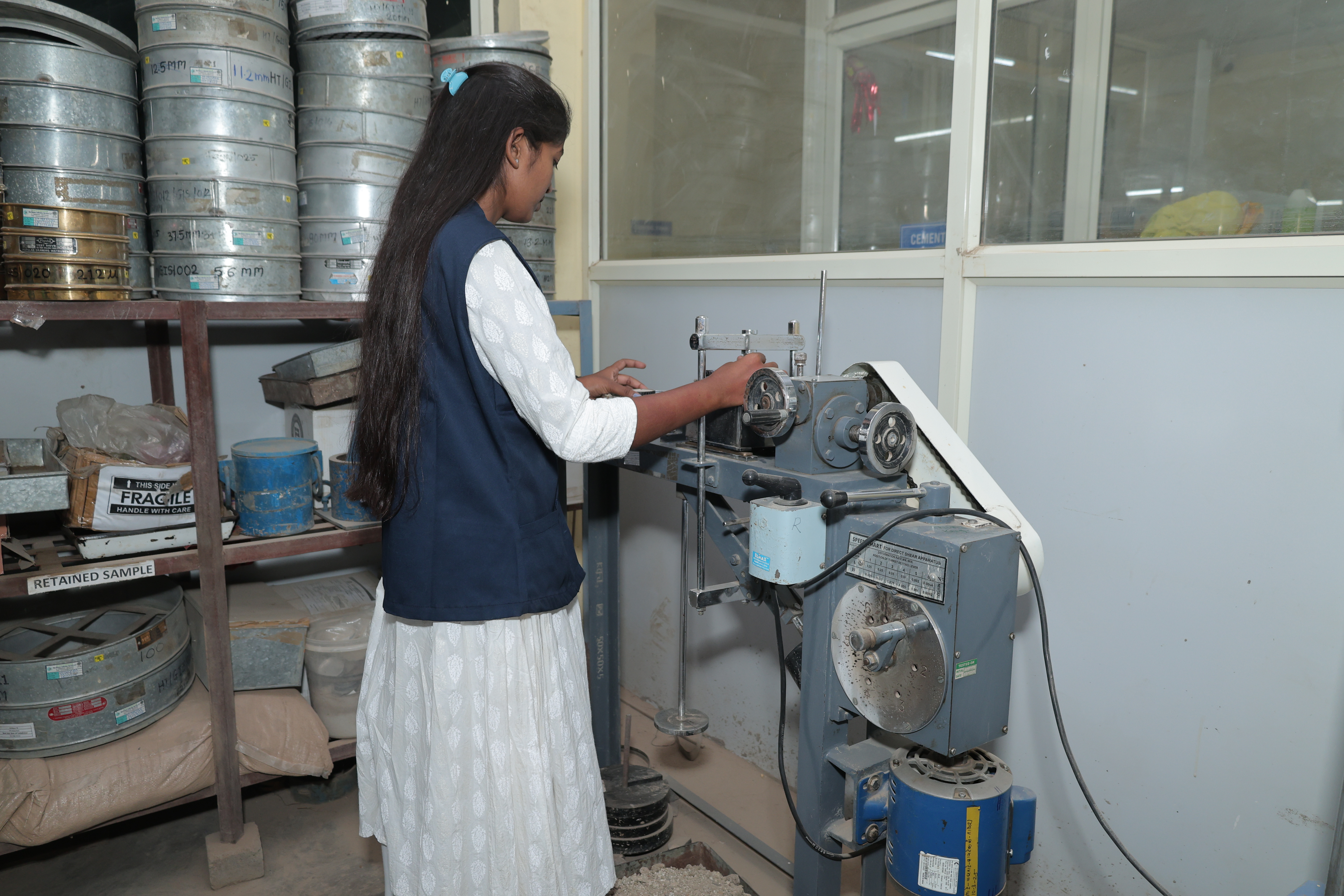 Fine aggregate physical testing for building and infrastructure projects.